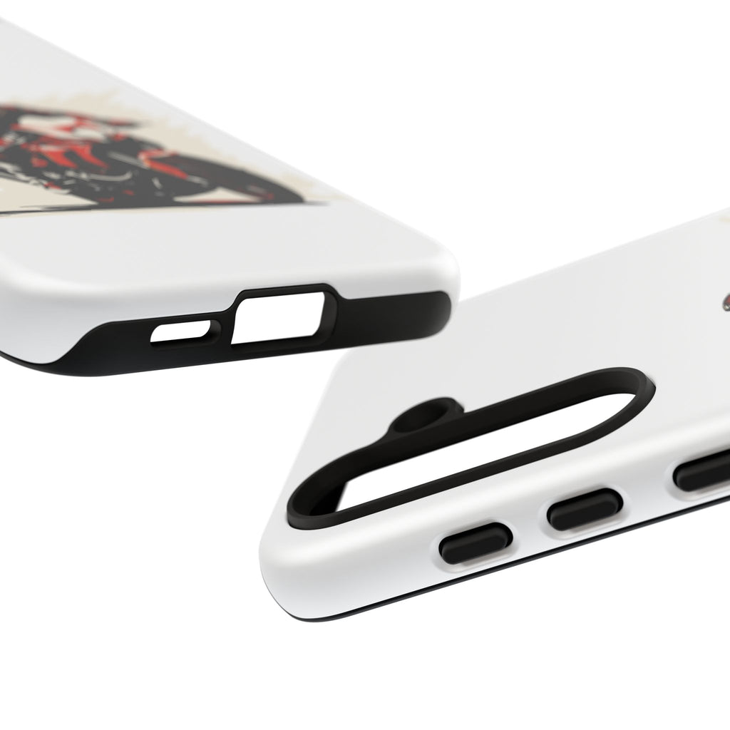 Motorcycle Phone Case, Tough Cases for Riders, Biker Accessory, Gifts for Motorcyclists, Red Bike Design
