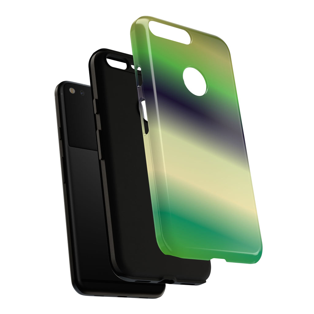 Gradient Phone Case - Tough Cases, Unique Cell Phone Cover, Stylish Tech Accessories, Green and Black Gradient, Perfect Gift