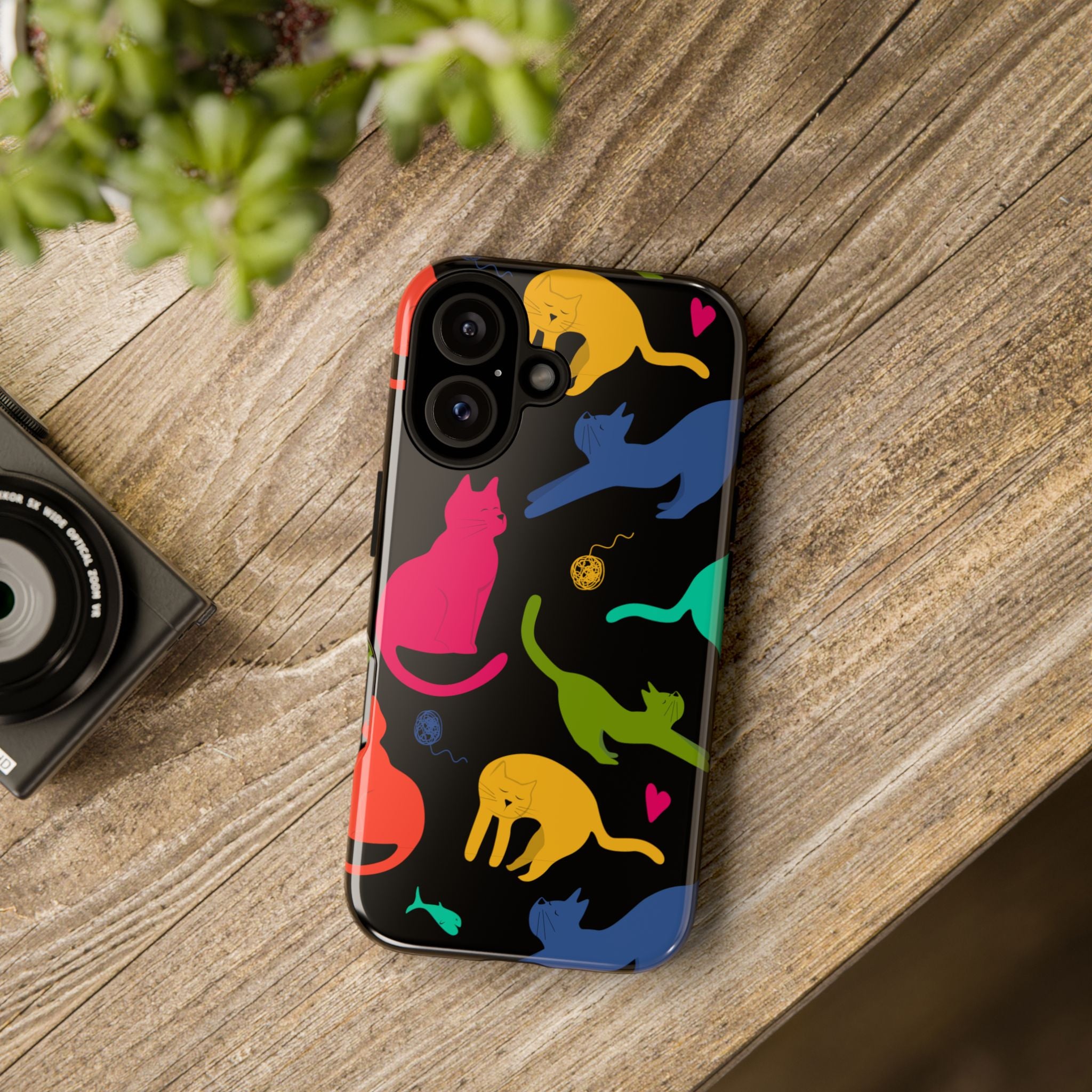 Colorful Cat Phone Case - Fun Pet Lover Accessory, Paw-some Gift for Cat Owners, Colorful Protective Cover, Cute Animal Phone [...]