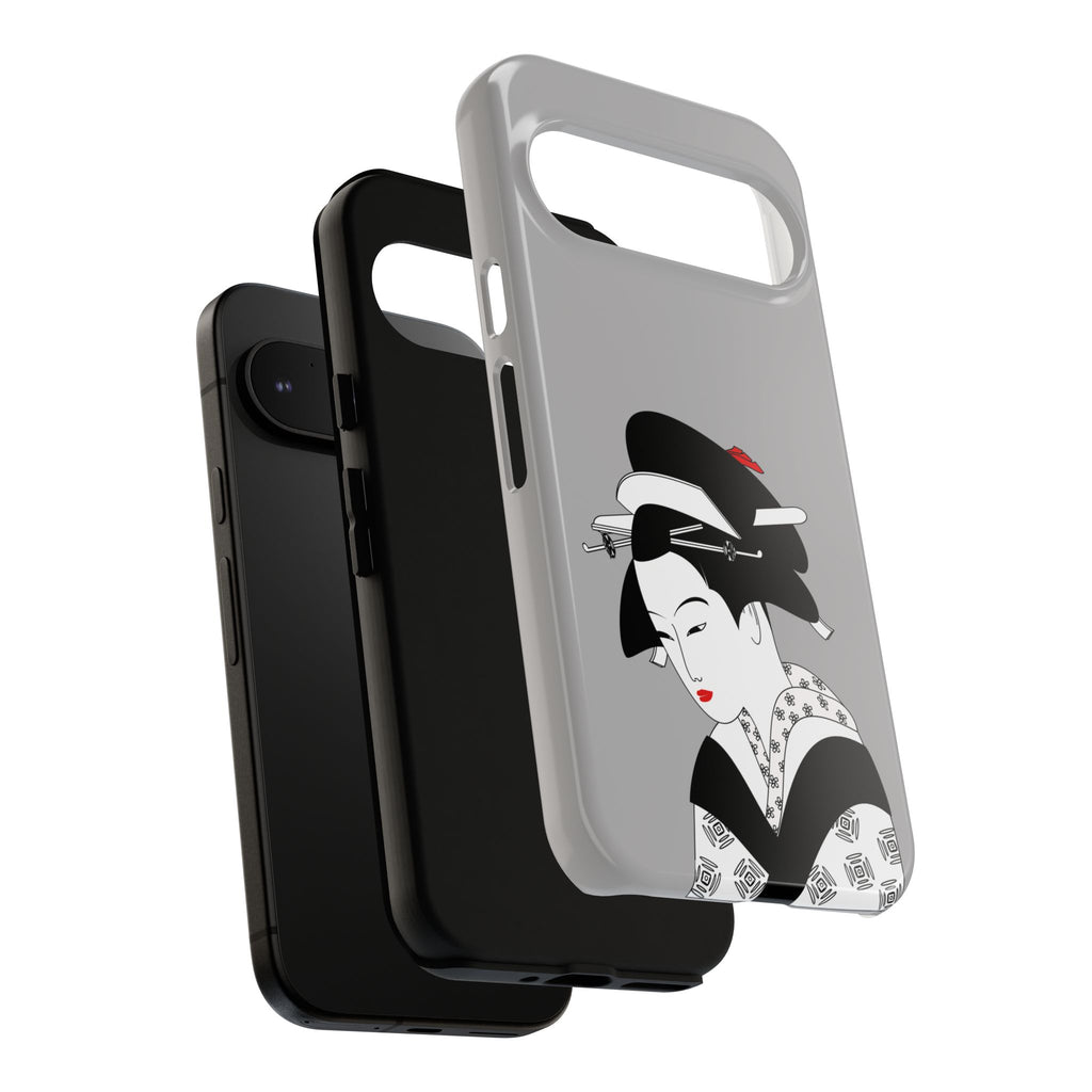 Stylish Phone Case with Japanese Geisha Design, Tough Phone Case, Cute Phone Cover, Japanese Art, Ethnic Style