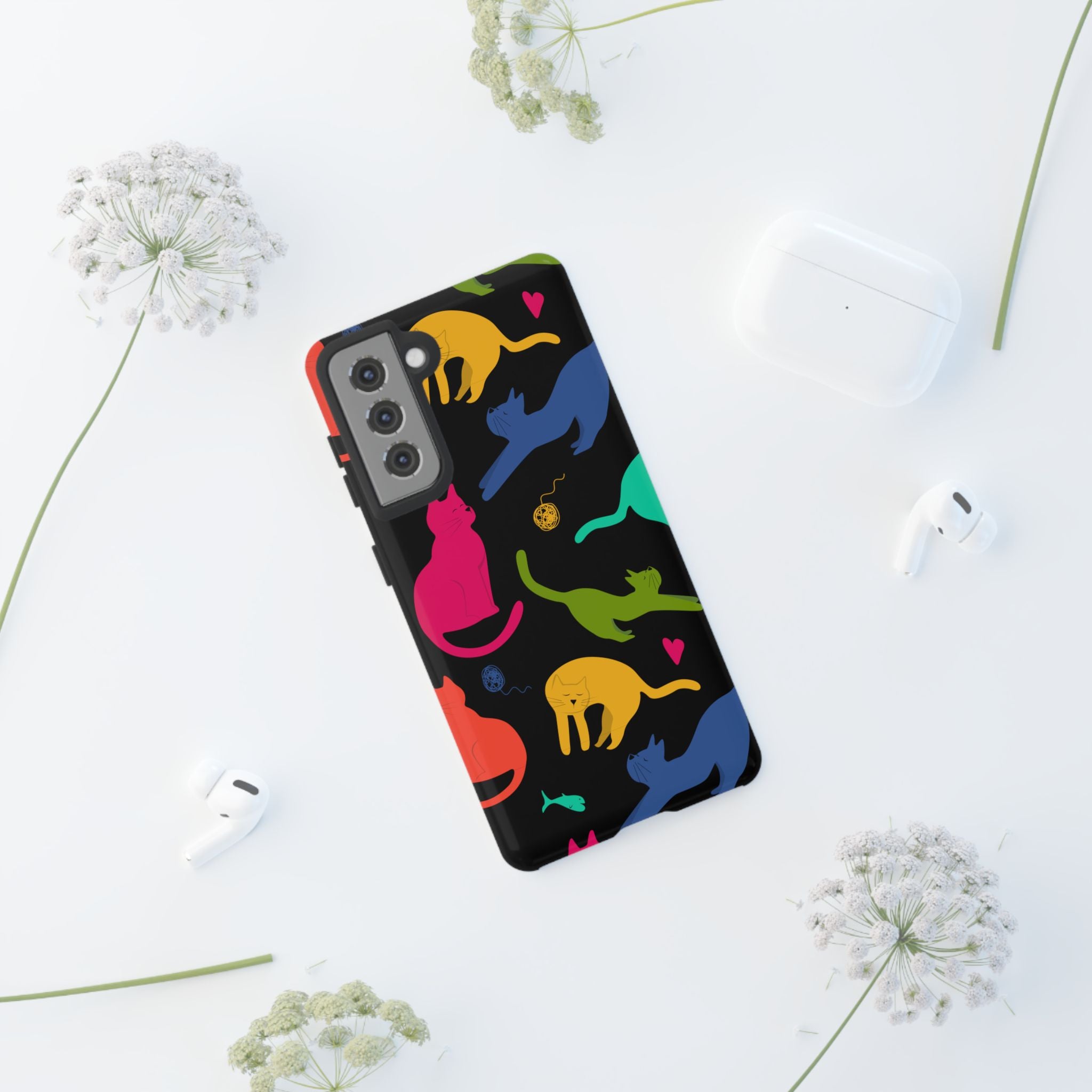 Colorful Cat Phone Case - Fun Pet Lover Accessory, Paw-some Gift for Cat Owners, Colorful Protective Cover, Cute Animal Phone [...]