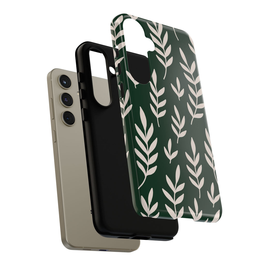 Leafy Phone Case, Tough Cases for Nature Lovers, Green Leaf Design, Eco-Friendly, Stylish Mobile Cover, Gift for Her