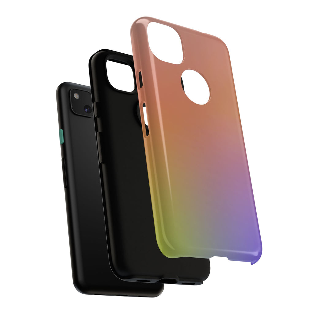 Colorful Gradient Phone Case, Tough Cases for iPhone, Customizable Phone Cover, Trendy Tech Accessory, Gift for Tech Lovers