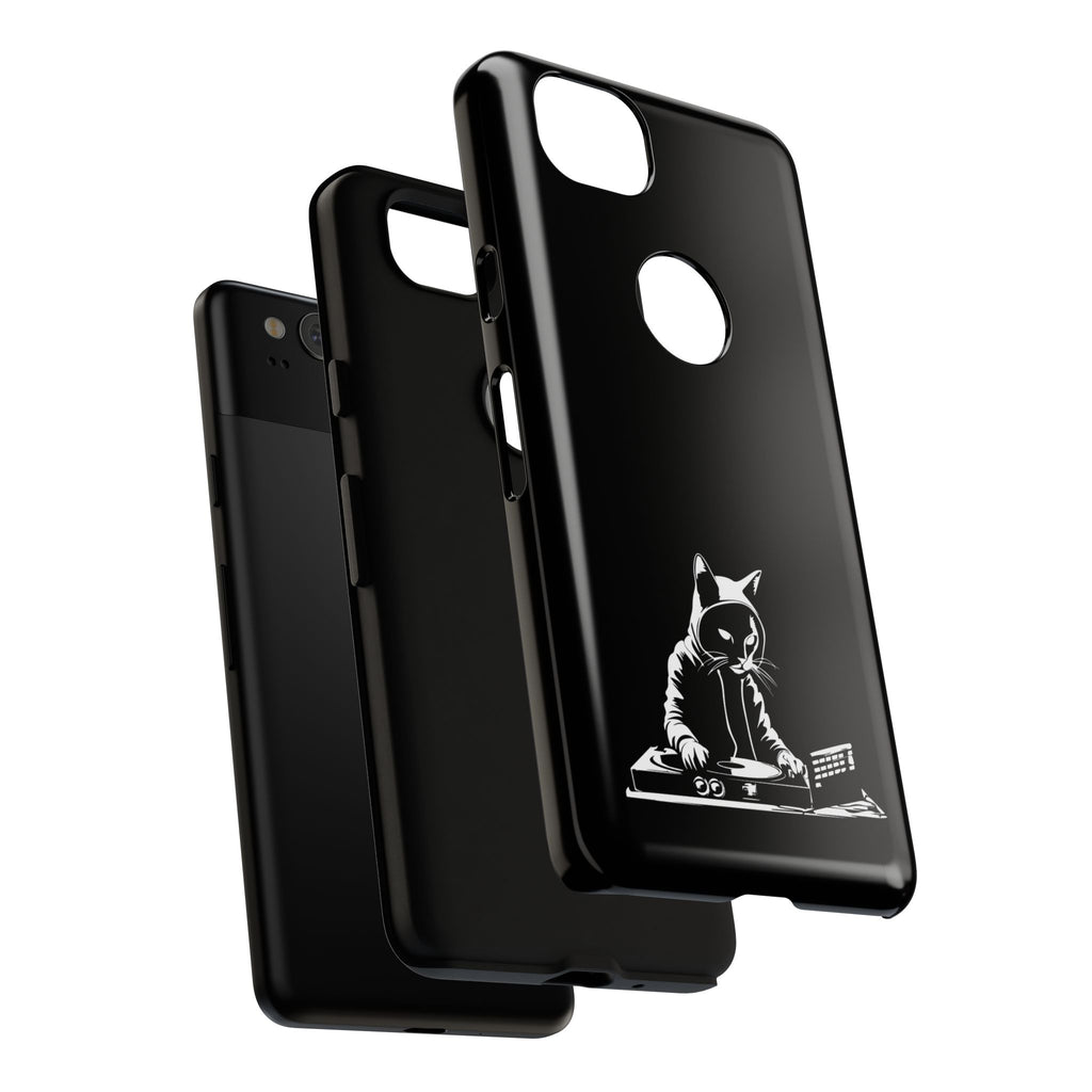 Cat DJ Phone Case | Stylish Tough Cases for Music Lovers, Gift for Cat Owners, Unique Phone Accessory, Cool Tech Gear