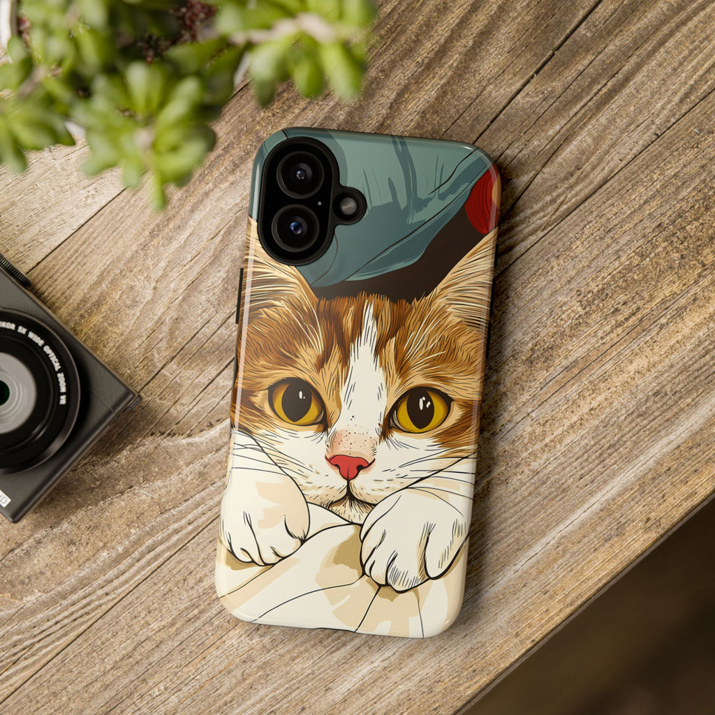 Cute Cat Phone Case - Ideal for Cat Lovers, Pet Owners, Birthday Gifts, Smartphone Accessories, Funny Pet Humor