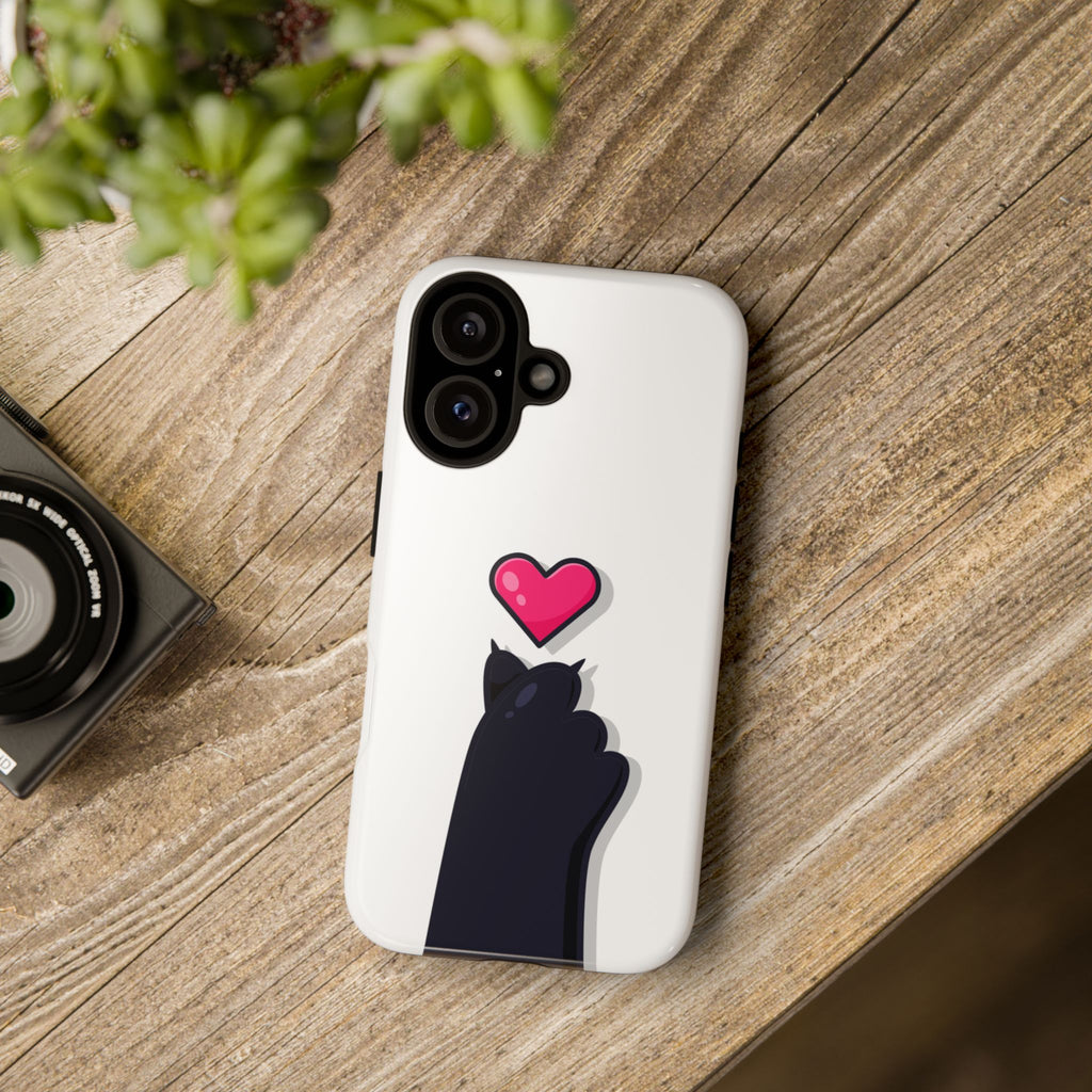 Cute Cat Love Phone Case, Tough Cell Phone Cover, Animal Lover Gifts, Pet Parent Accessories, Valentine's Day Essentials