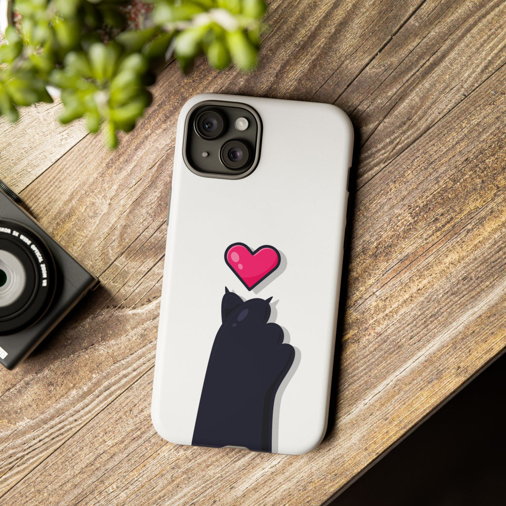 Cute Cat Love Phone Case, Tough Cell Phone Cover, Animal Lover Gifts, Pet Parent Accessories, Valentine's Day Essentials