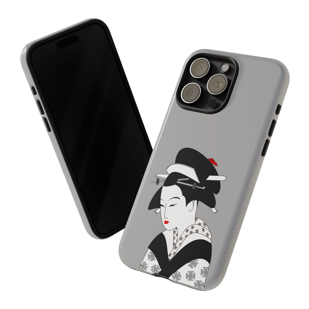 Stylish Phone Case with Japanese Geisha Design, Tough Phone Case, Cute Phone Cover, Japanese Art, Ethnic Style
