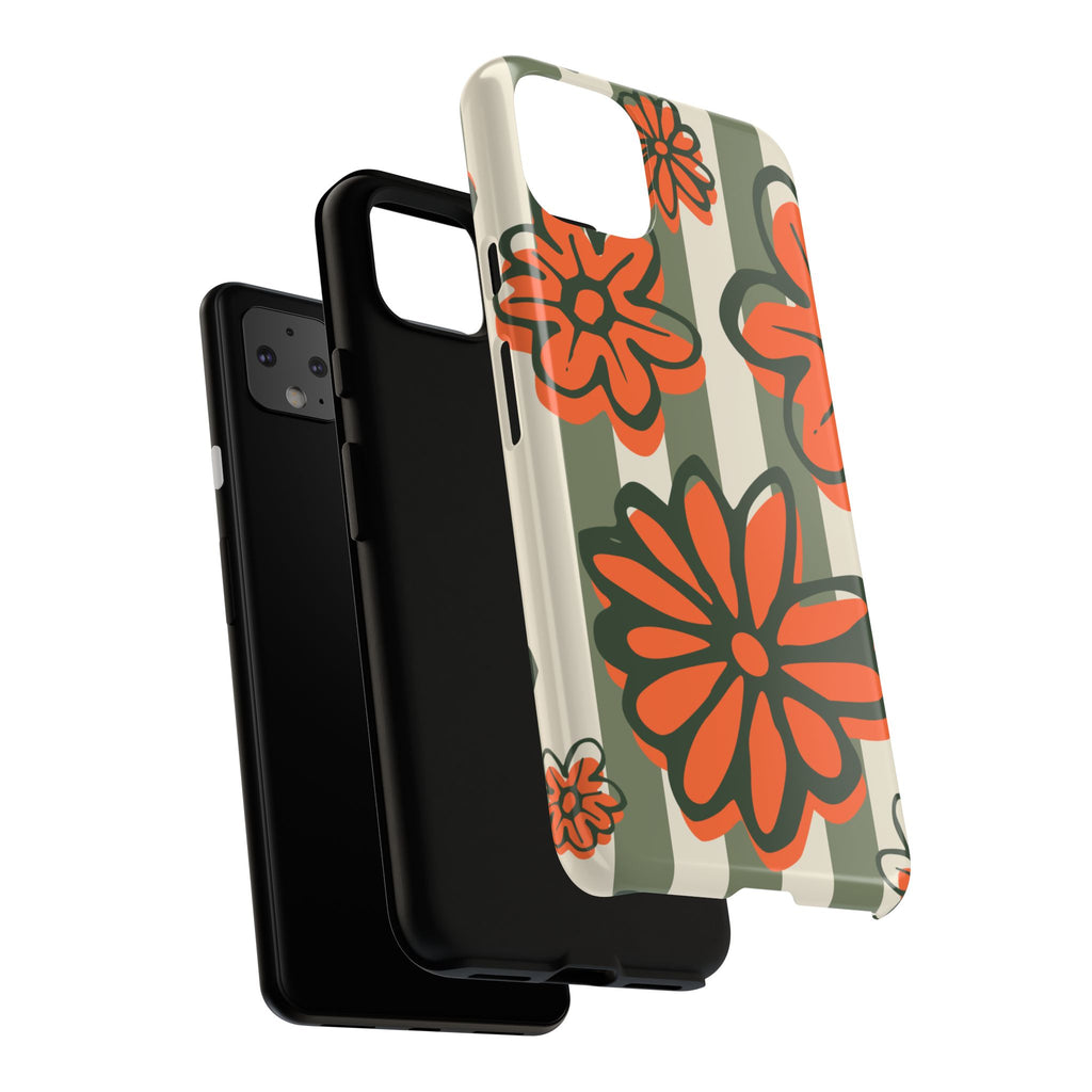 Floral Tough Phone Case - Trendy Protector for Pet Lovers, Super Cute Gift, Floral Design, Stylish Phone Cover, Unique Accessory