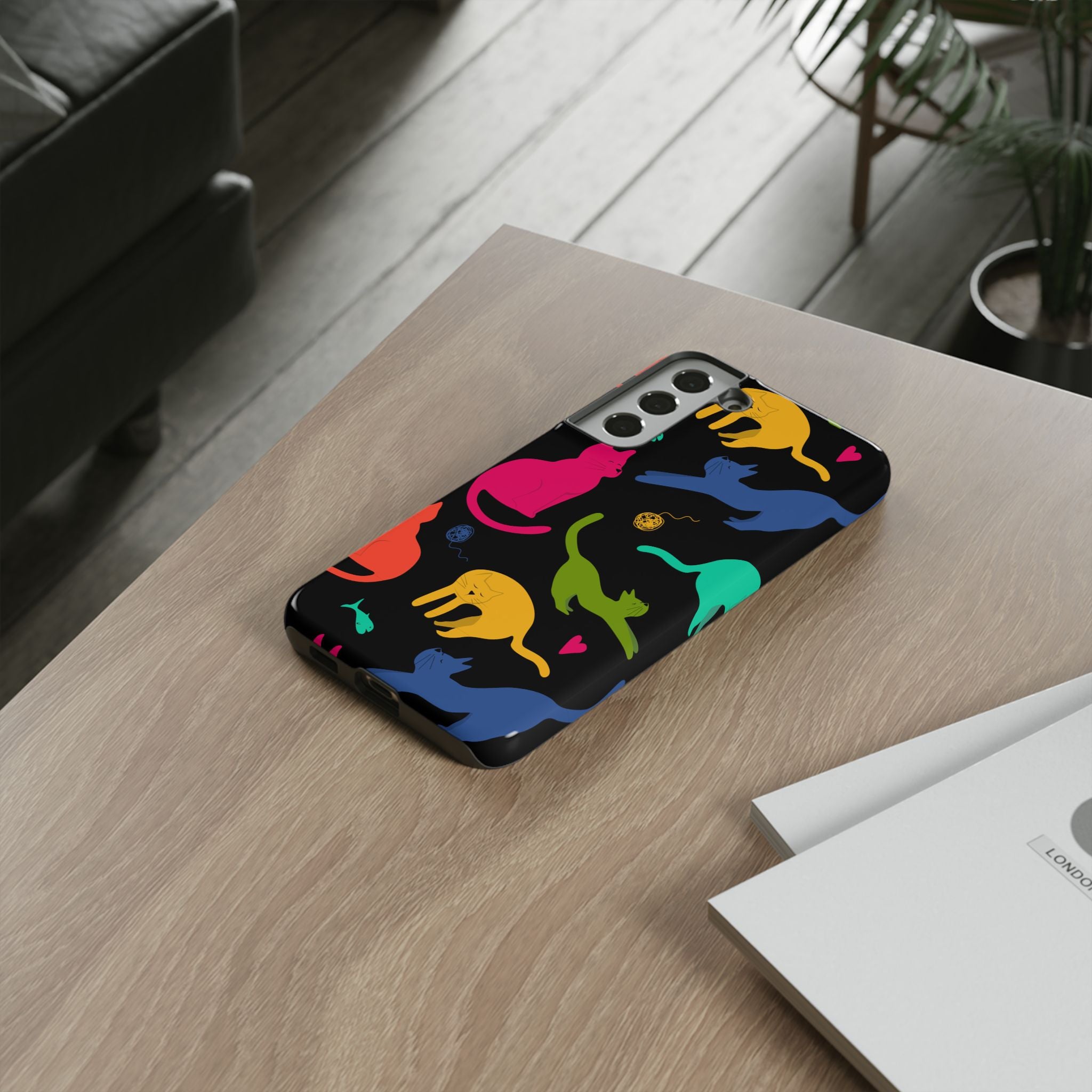 Colorful Cat Phone Case - Fun Pet Lover Accessory, Paw-some Gift for Cat Owners, Colorful Protective Cover, Cute Animal Phone [...]