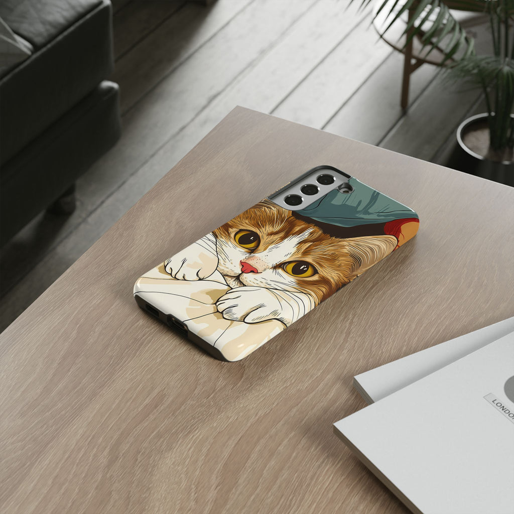 Cute Cat Phone Case - Ideal for Cat Lovers, Pet Owners, Birthday Gifts, Smartphone Accessories, Funny Pet Humor