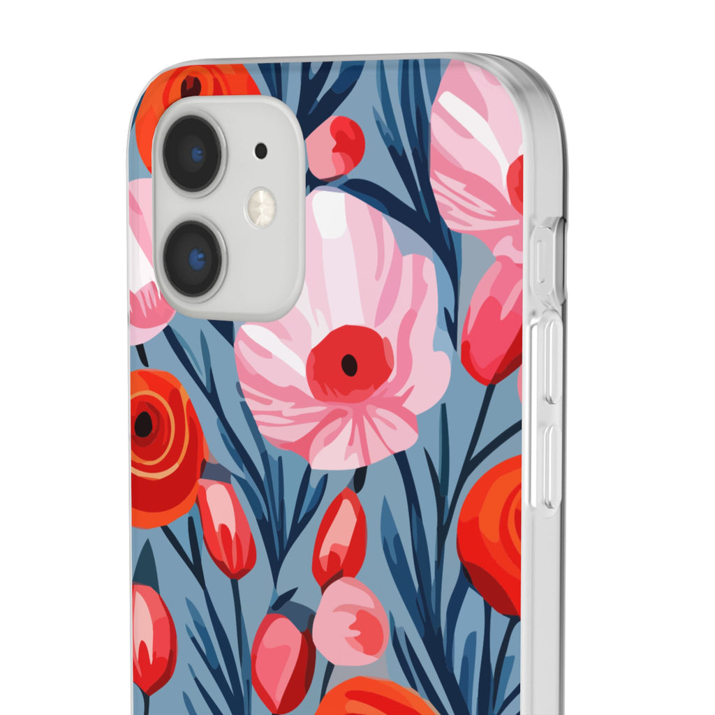 Beautiful Floral Flexi Cases for Phone, Stylish Protective Cover, Gift for Her, Phone Accessories, Floral Design
