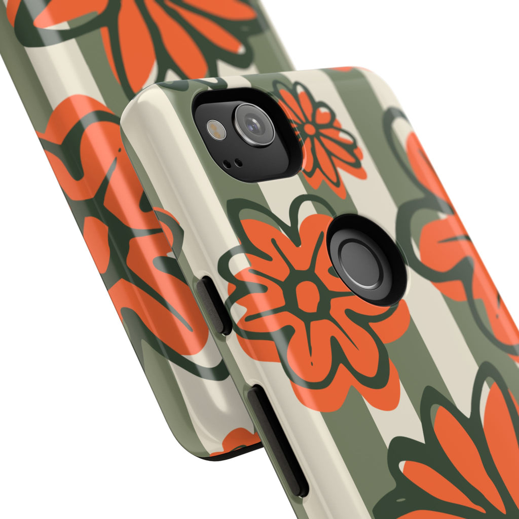 Floral Tough Phone Case - Trendy Protector for Pet Lovers, Super Cute Gift, Floral Design, Stylish Phone Cover, Unique Accessory
