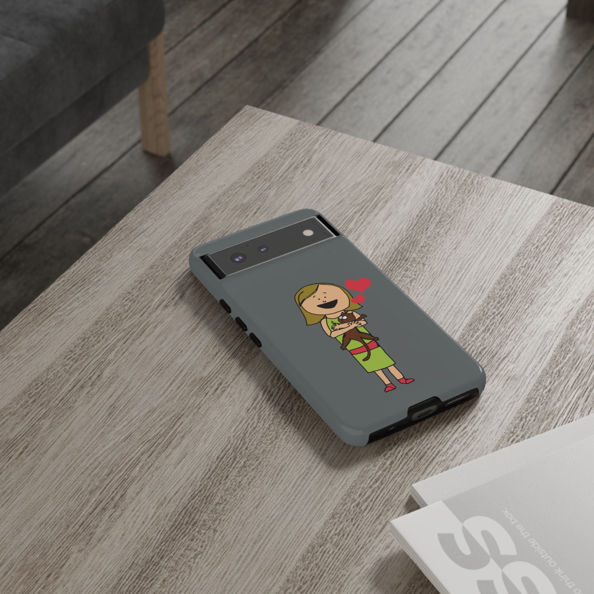 Pet Lover's Phone Case, Cute Animal Phone Cover, Gift for Dog Lovers, Cartoon Design, Fun Smartphone Accessory