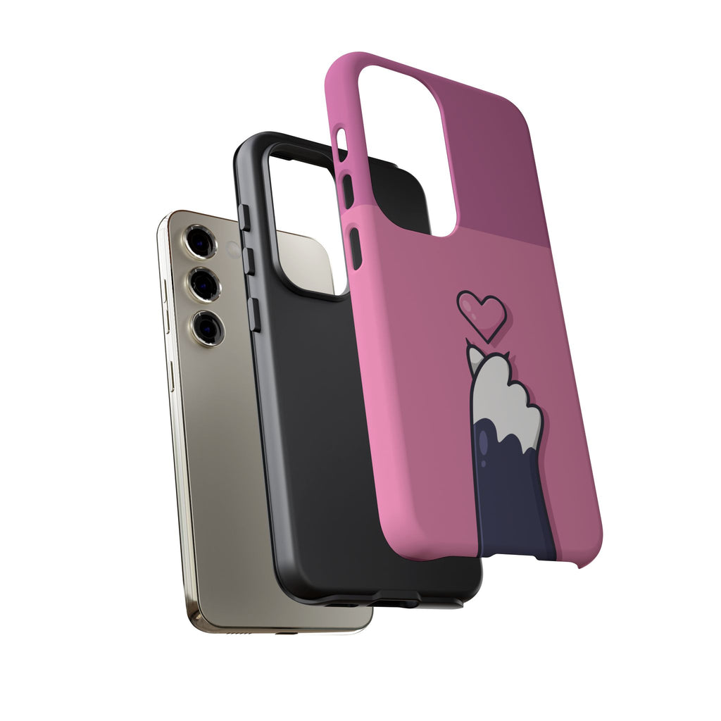 Cute Cat Paw Phone Case, Playful Pet Lover Gift, Animal Print Phone Cover, Heart Design Case, Fun Feminine Case, Kawaii Style