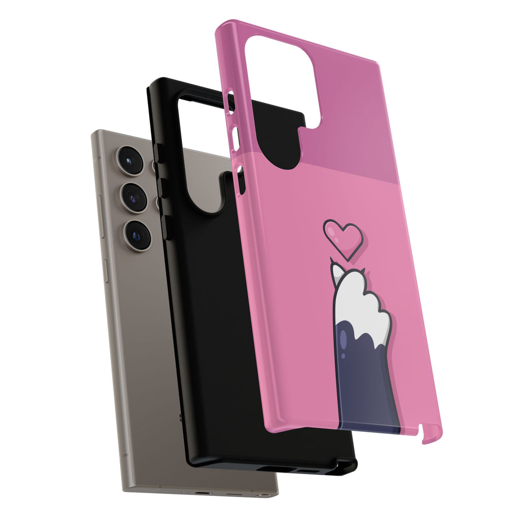 Cute Cat Paw Phone Case, Playful Pet Lover Gift, Animal Print Phone Cover, Heart Design Case, Fun Feminine Case, Kawaii Style