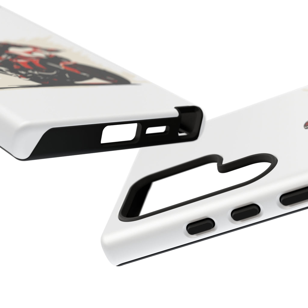 Motorcycle Phone Case, Tough Cases for Riders, Biker Accessory, Gifts for Motorcyclists, Red Bike Design