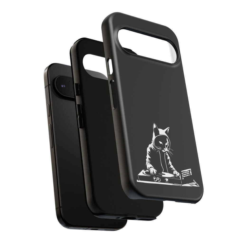 Cat DJ Phone Case | Stylish Tough Cases for Music Lovers, Gift for Cat Owners, Unique Phone Accessory, Cool Tech Gear