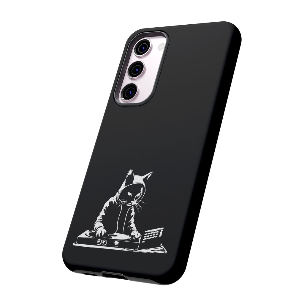 Cat DJ Phone Case | Stylish Tough Cases for Music Lovers, Gift for Cat Owners, Unique Phone Accessory, Cool Tech Gear