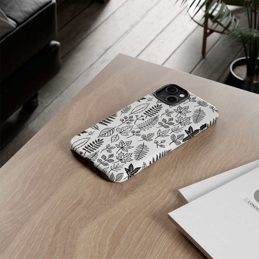 Stylish Phone Case for Nature Lovers, Botanical Design, Gift for Her, Fall Accessories, Customizable Tech Gear