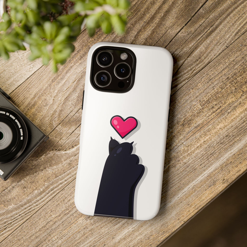 Cute Cat Love Phone Case, Tough Cell Phone Cover, Animal Lover Gifts, Pet Parent Accessories, Valentine's Day Essentials