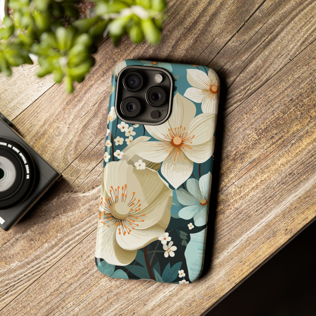 Floral Phone Case, Stylish Tough Cases with Botanical Design, Flower Print Phone Cover, Gifts for Nature Lovers, Eco-Friendly Mobile Cover