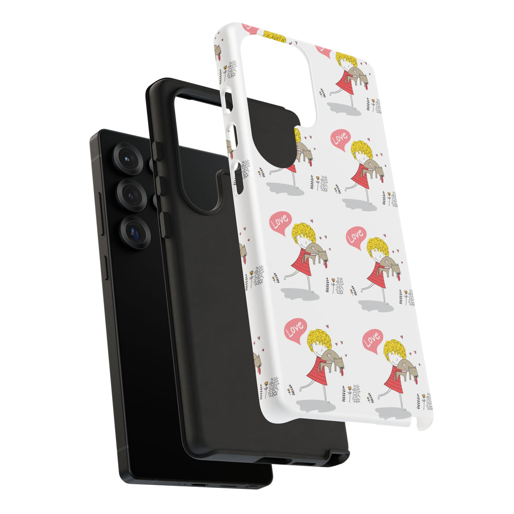 Love-Themed Phone Case | Cute Pet Lover Accessory, Perfect Gift for Birthdays, Anniversaries, Animal Lovers, Valentine's Day
