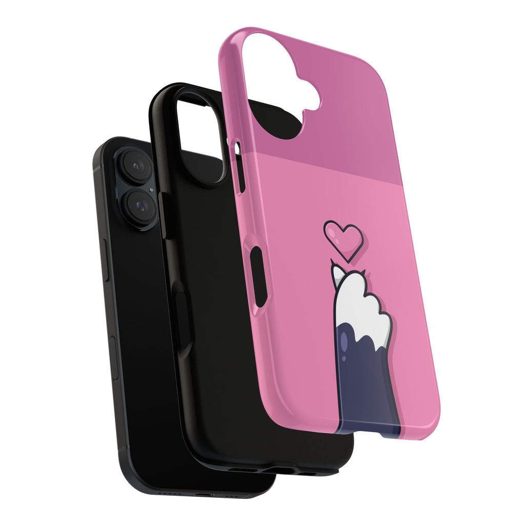 Cute Cat Paw Phone Case, Playful Pet Lover Gift, Animal Print Phone Cover, Heart Design Case, Fun Feminine Case, Kawaii Style