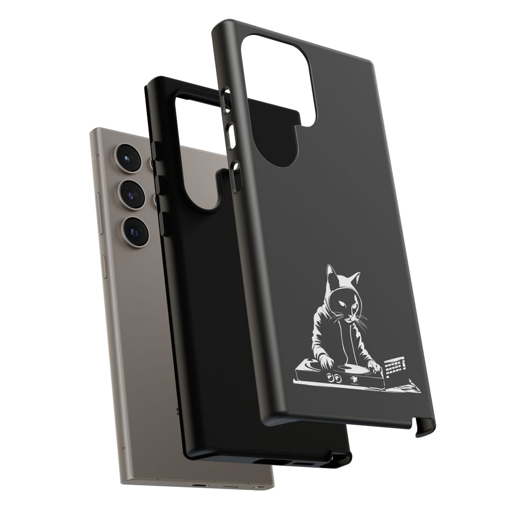 Cat DJ Phone Case | Stylish Tough Cases for Music Lovers, Gift for Cat Owners, Unique Phone Accessory, Cool Tech Gear