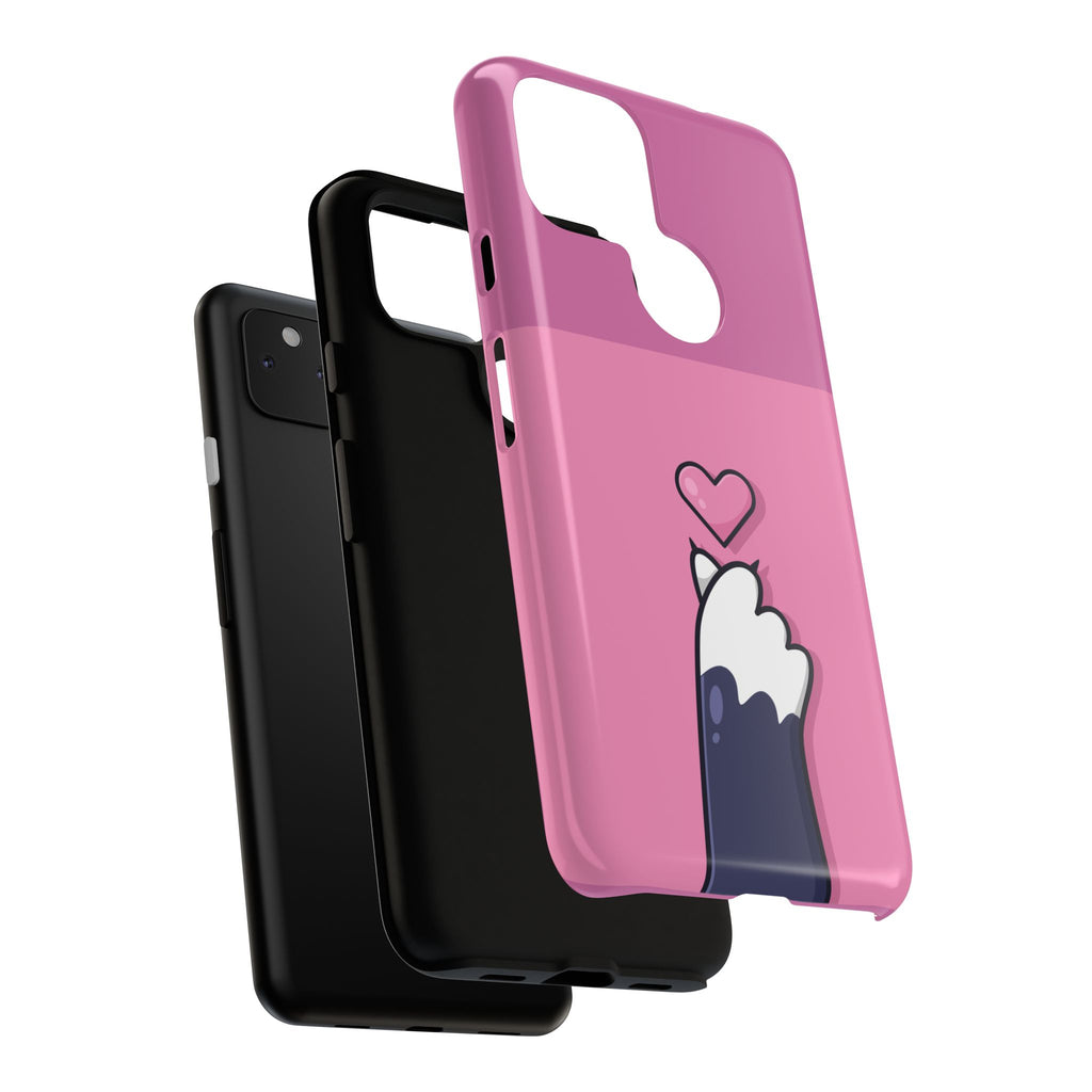 Cute Cat Paw Phone Case, Playful Pet Lover Gift, Animal Print Phone Cover, Heart Design Case, Fun Feminine Case, Kawaii Style