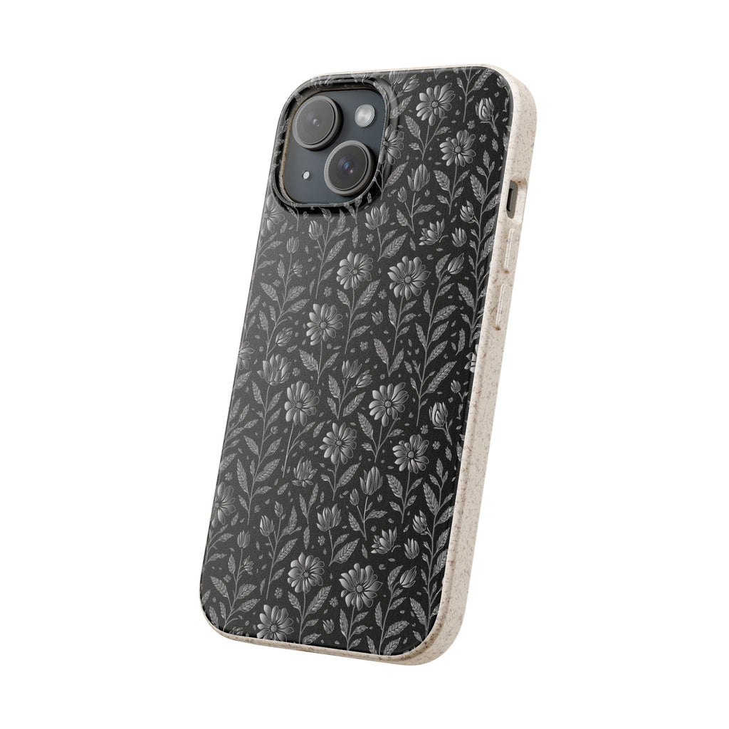 Eco-Friendly Floral Phone Case, Biodegradable iPhone Case, Sustainable Fashion Accessory, Nature Lover Gift, Eco-Conscious Phone Cover