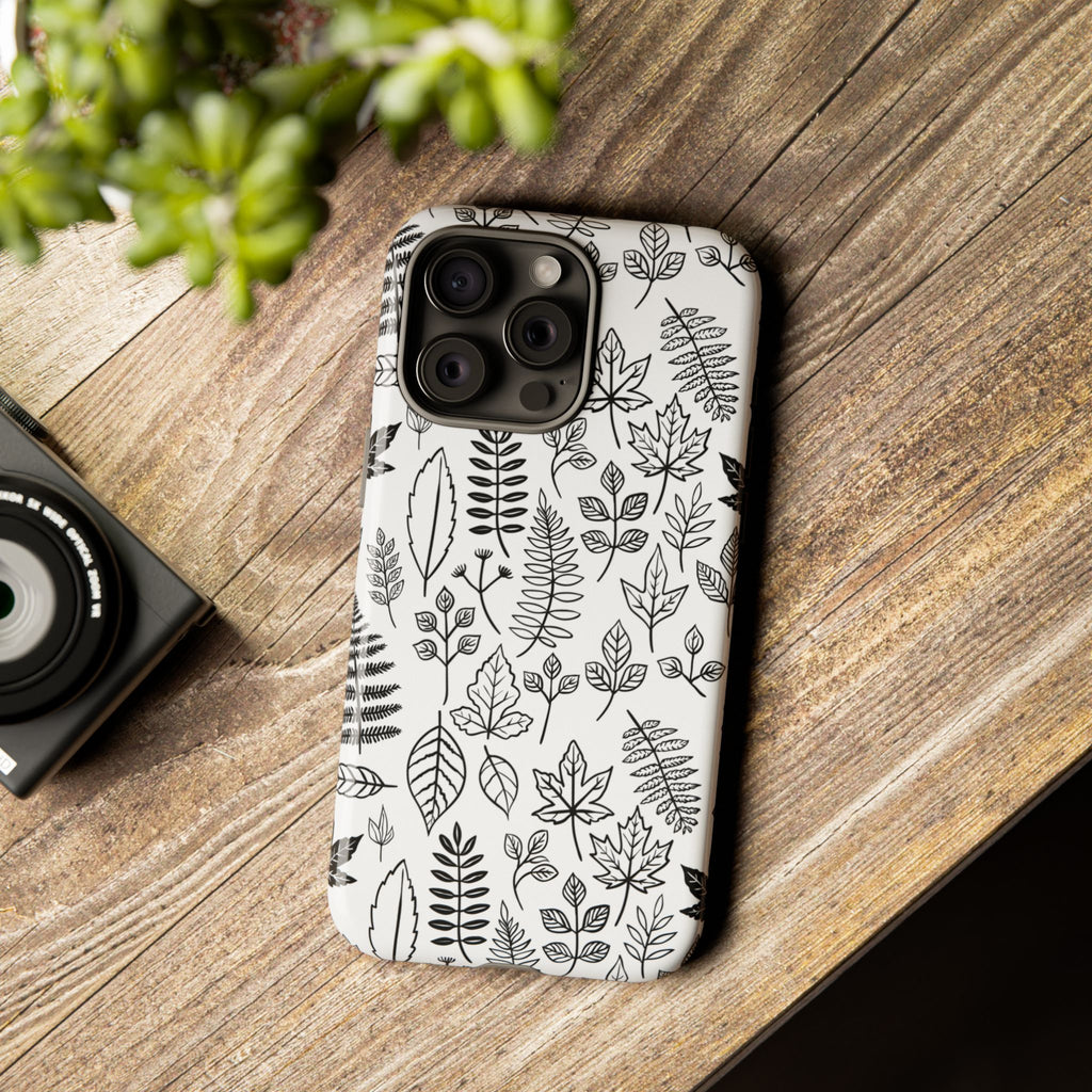 Stylish Phone Case for Nature Lovers, Botanical Design, Gift for Her, Fall Accessories, Customizable Tech Gear