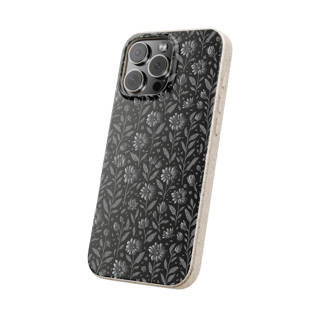 Eco-Friendly Floral Phone Case, Biodegradable iPhone Case, Sustainable Fashion Accessory, Nature Lover Gift, Eco-Conscious Phone Cover