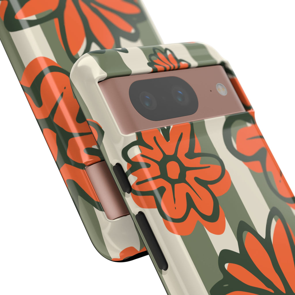 Floral Tough Phone Case - Trendy Protector for Pet Lovers, Super Cute Gift, Floral Design, Stylish Phone Cover, Unique Accessory