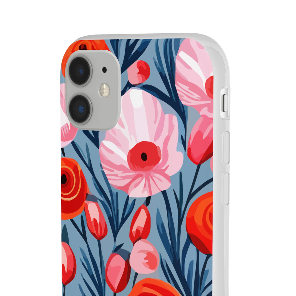 Beautiful Floral Flexi Cases for Phone, Stylish Protective Cover, Gift for Her, Phone Accessories, Floral Design