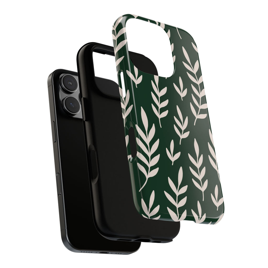 Leafy Phone Case, Tough Cases for Nature Lovers, Green Leaf Design, Eco-Friendly, Stylish Mobile Cover, Gift for Her