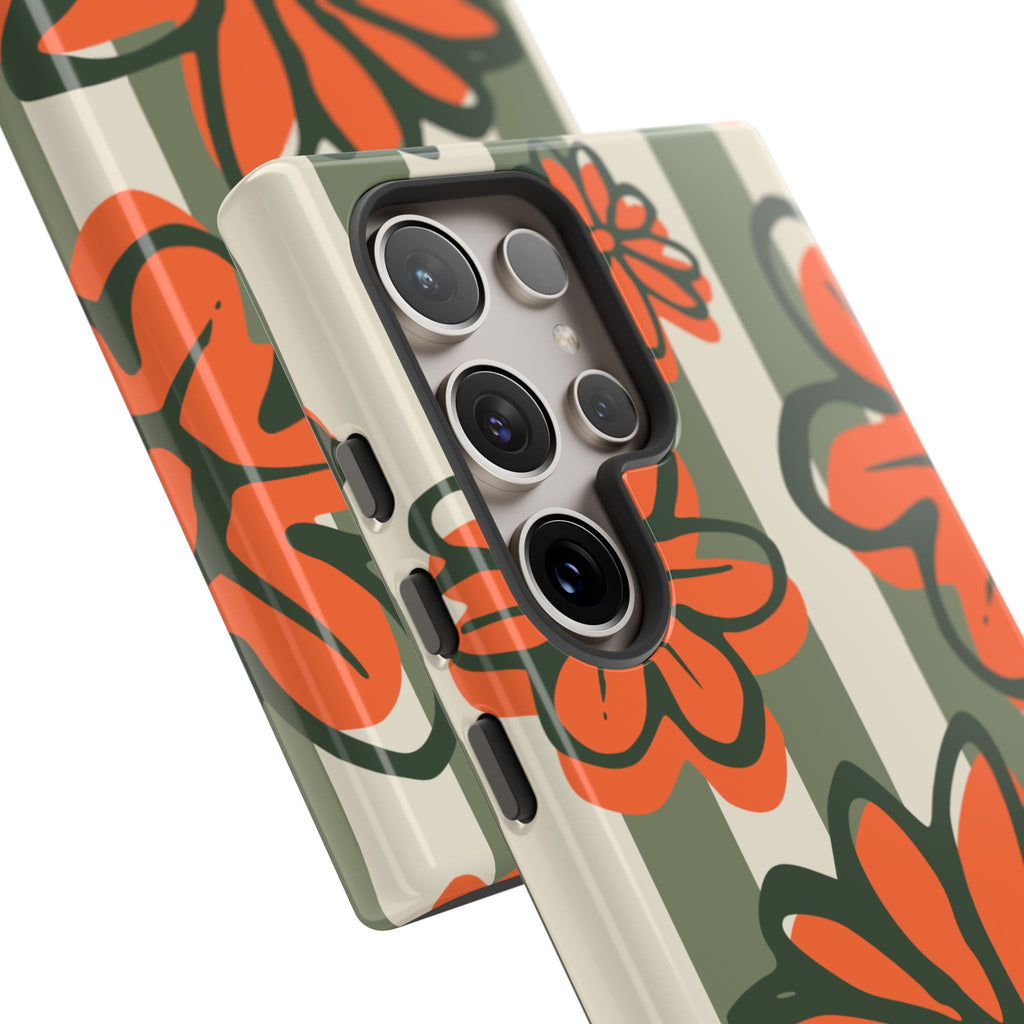 Floral Tough Phone Case - Trendy Protector for Pet Lovers, Super Cute Gift, Floral Design, Stylish Phone Cover, Unique Accessory