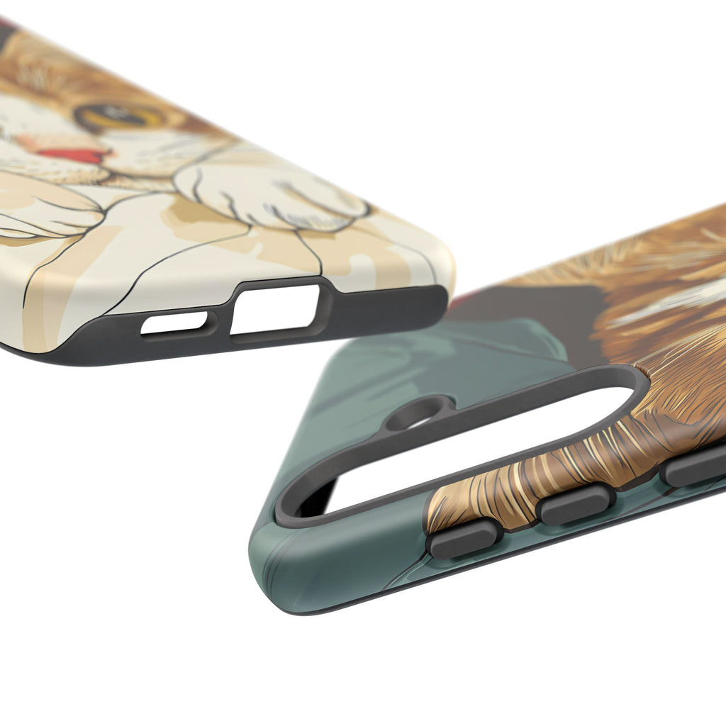 Cute Cat Phone Case - Ideal for Cat Lovers, Pet Owners, Birthday Gifts, Smartphone Accessories, Funny Pet Humor