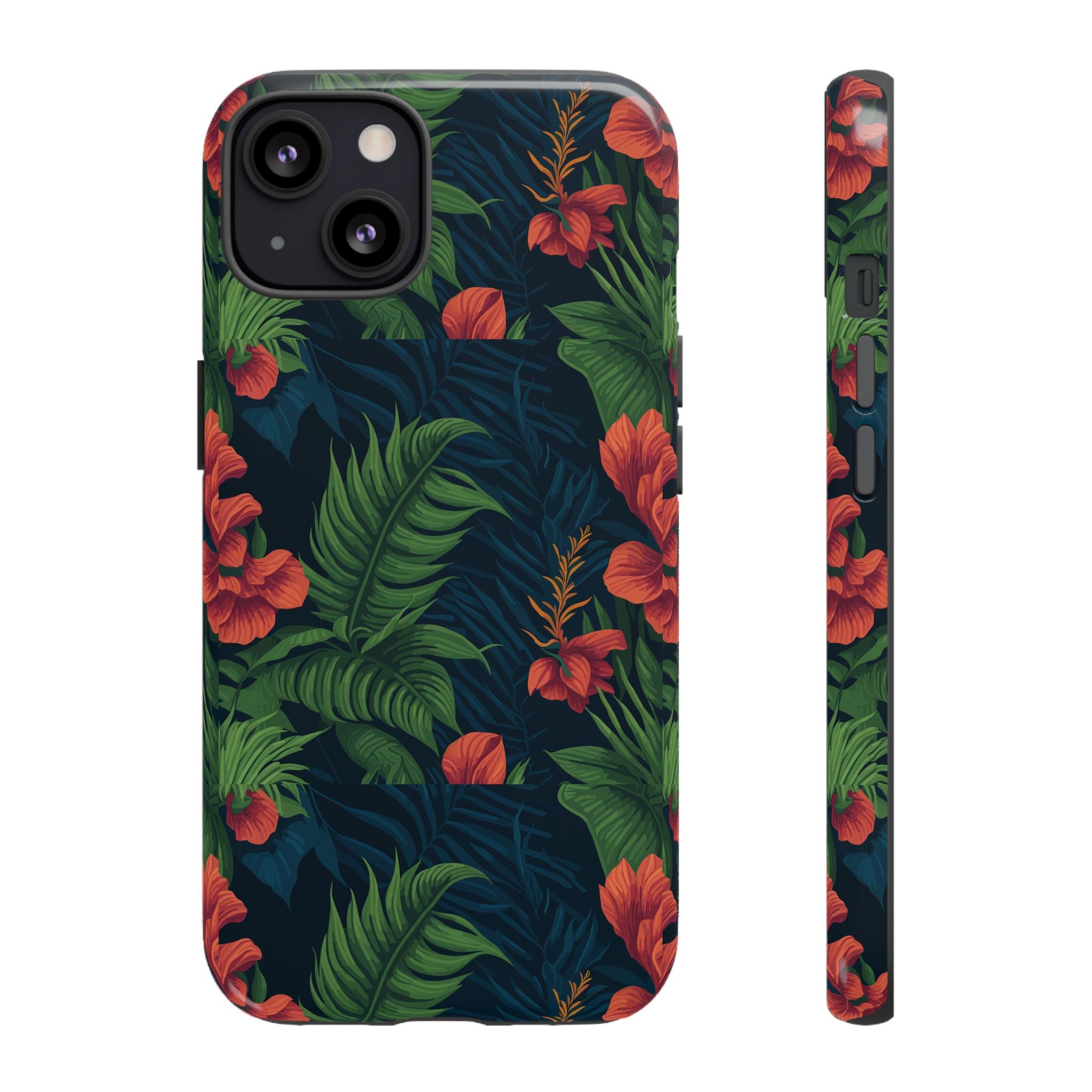 Tropical Phone Case with Floral Design, Eco-Friendly Protection for Summer Vibes, Ideal Gift for Nature Lovers, Vibrant Background