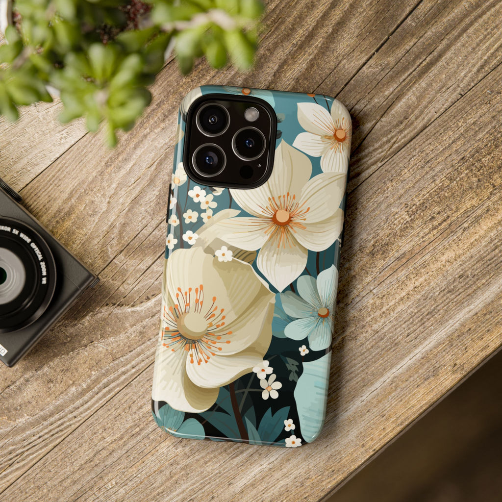 Floral Phone Case, Stylish Tough Cases with Botanical Design, Flower Print Phone Cover, Gifts for Nature Lovers, Eco-Friendly Mobile Cover
