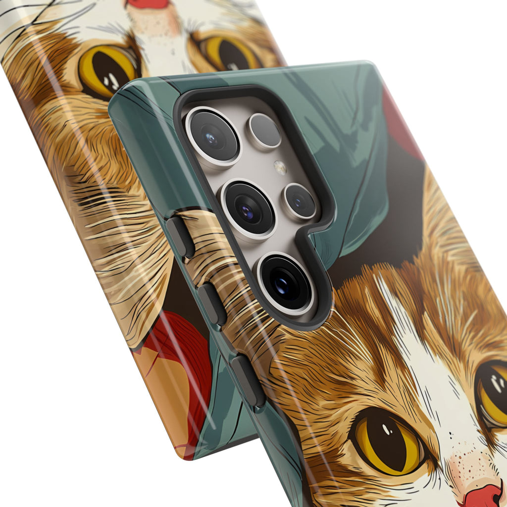 Cute Cat Phone Case - Ideal for Cat Lovers, Pet Owners, Birthday Gifts, Smartphone Accessories, Funny Pet Humor