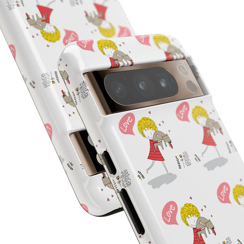 Love-Themed Phone Case | Cute Pet Lover Accessory, Perfect Gift for Birthdays, Anniversaries, Animal Lovers, Valentine's Day