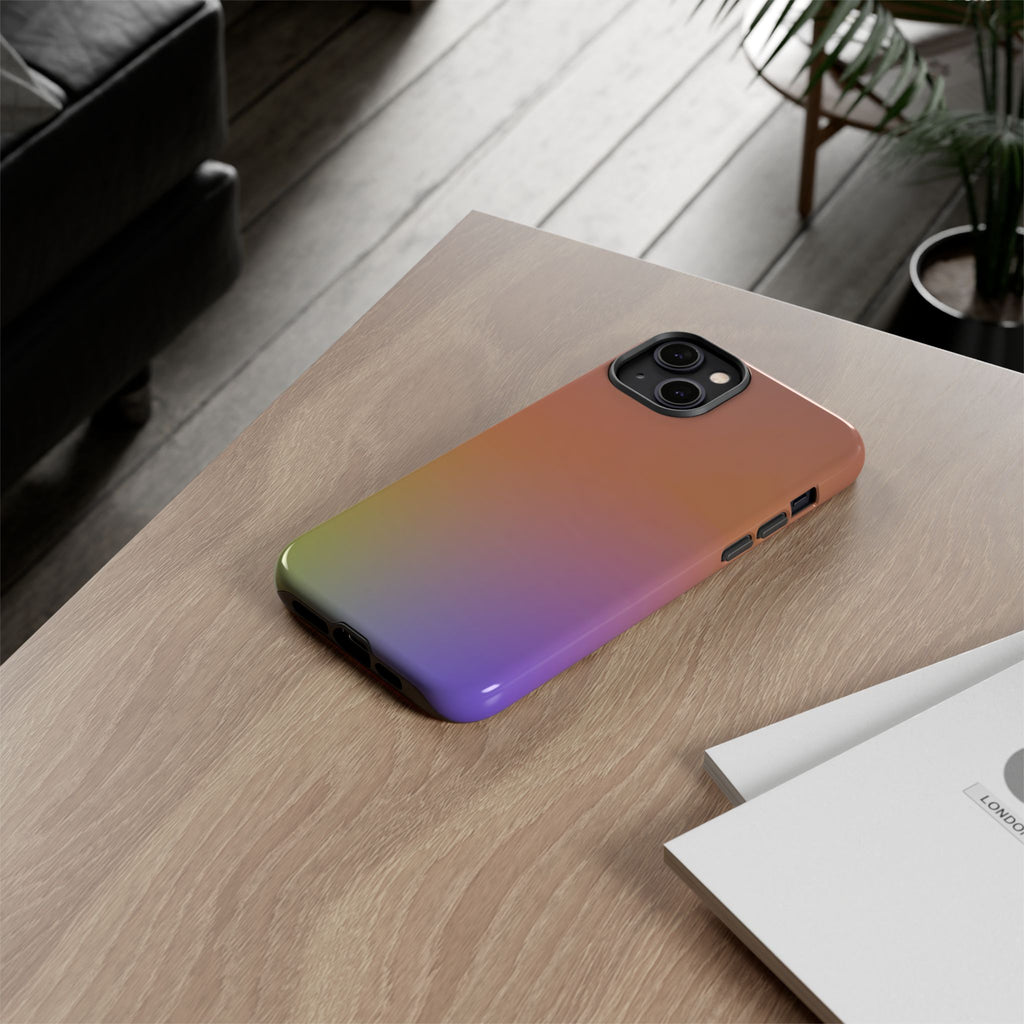 Colorful Gradient Phone Case, Tough Cases for iPhone, Customizable Phone Cover, Trendy Tech Accessory, Gift for Tech Lovers