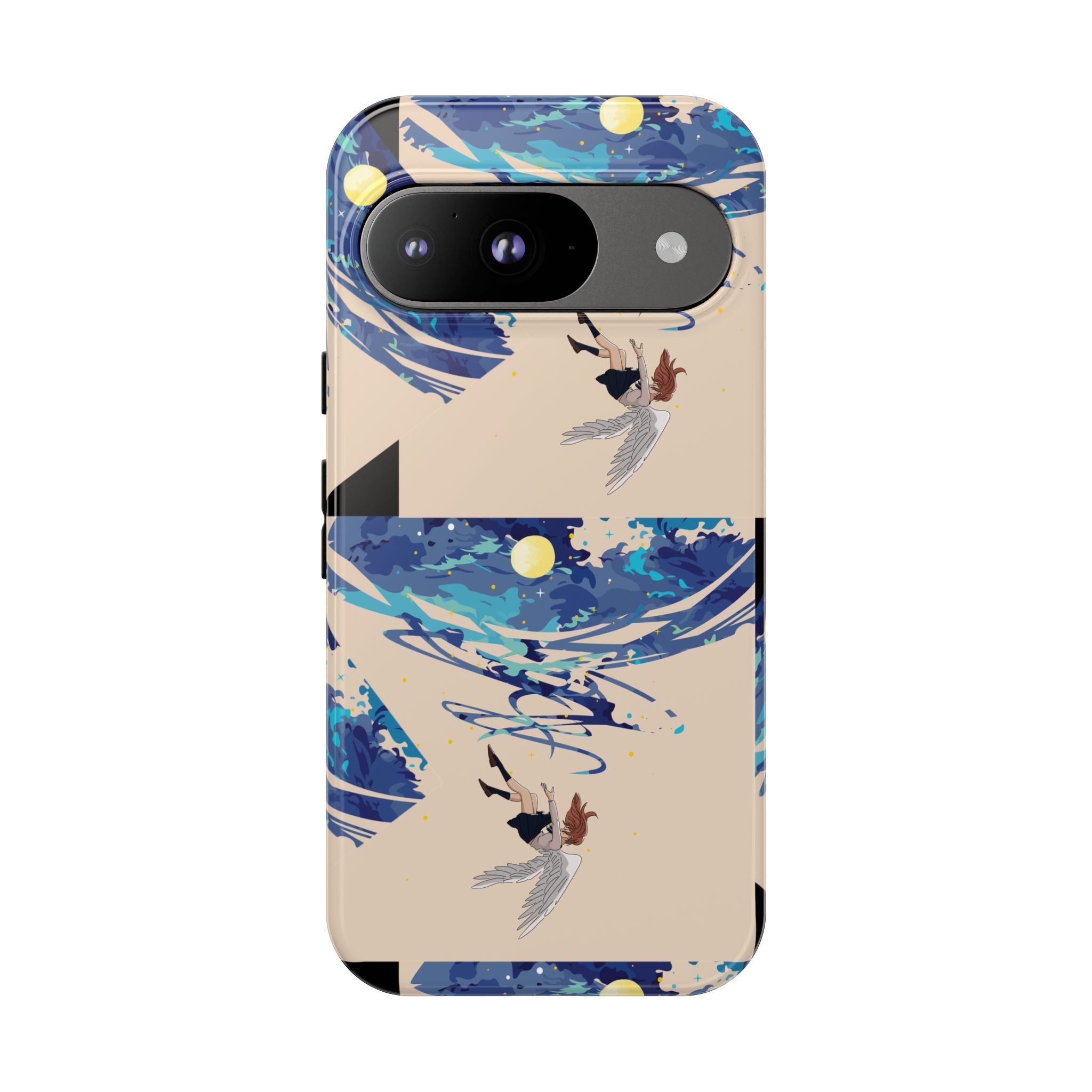 Artistic Phone Case with Abstract Design, Vivid Blue Waves and Fish, Stylish Phone Accessory, Unique Gift Idea, Trendy Tech Decor, [...]