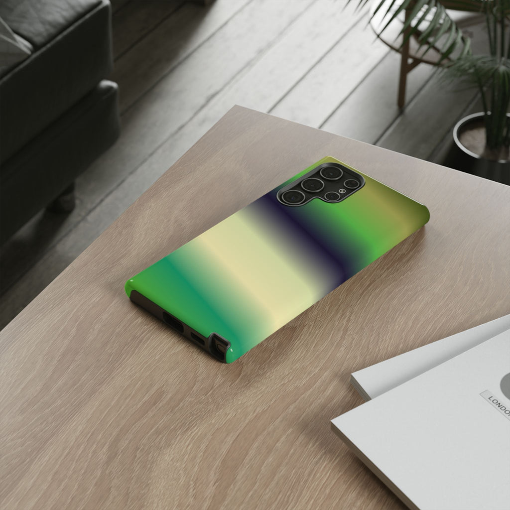 Gradient Phone Case - Tough Cases, Unique Cell Phone Cover, Stylish Tech Accessories, Green and Black Gradient, Perfect Gift