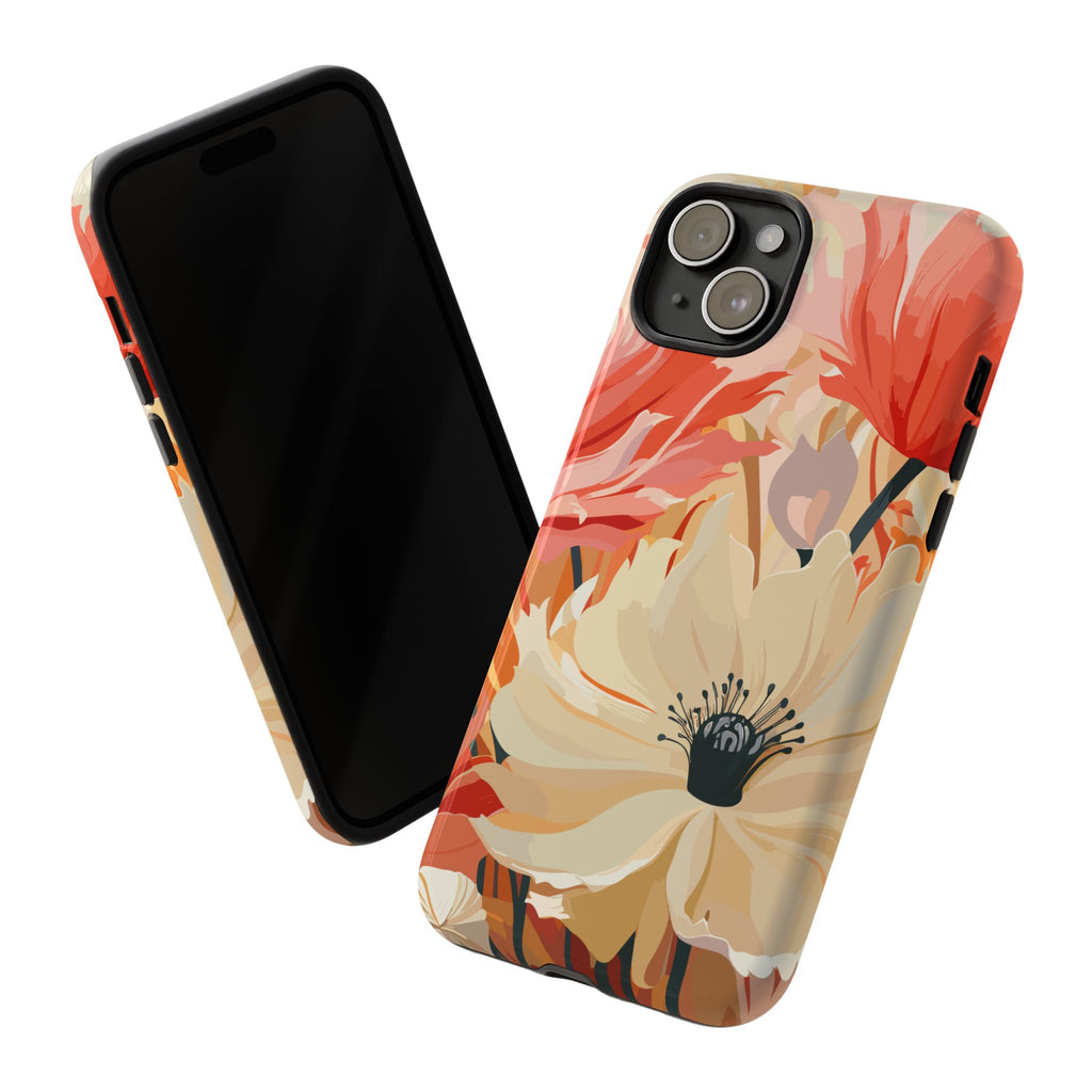 Floral Phone Case, Tough Protective Cover for Floral Lovers, Perfect Gift for Friends, Spring Celebration, Art Lovers Gift