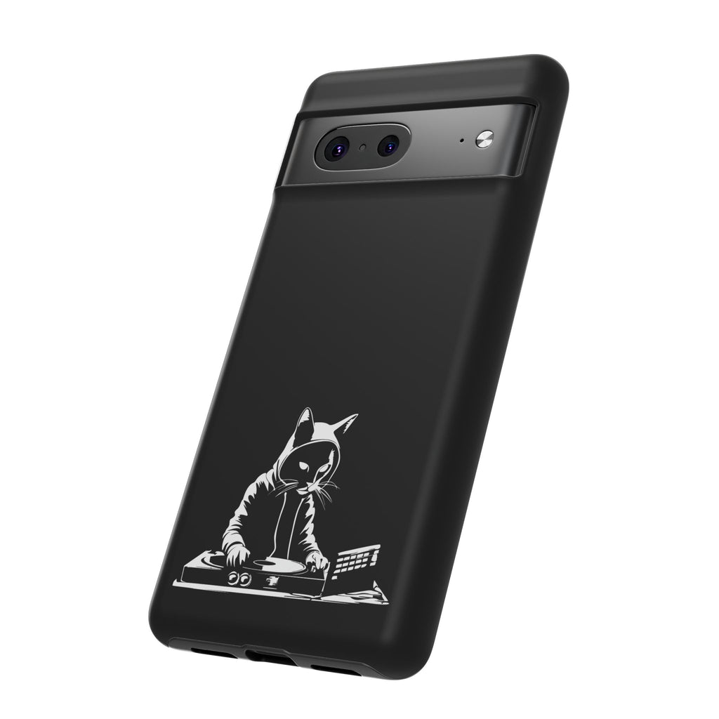 Cat DJ Phone Case | Stylish Tough Cases for Music Lovers, Gift for Cat Owners, Unique Phone Accessory, Cool Tech Gear