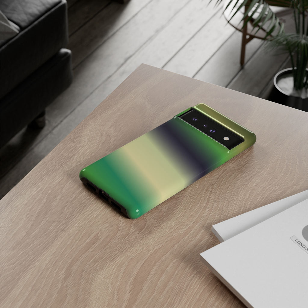 Gradient Phone Case - Tough Cases, Unique Cell Phone Cover, Stylish Tech Accessories, Green and Black Gradient, Perfect Gift