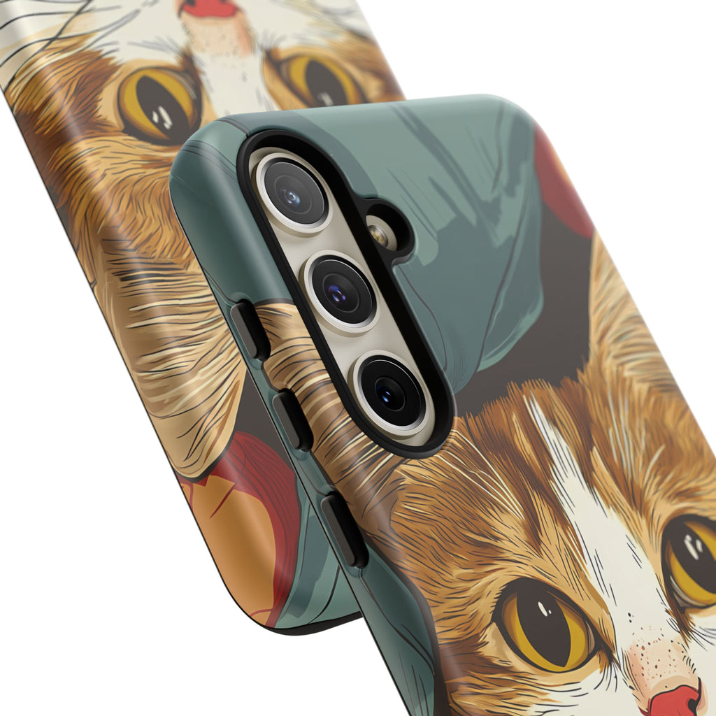 Cute Cat Phone Case - Ideal for Cat Lovers, Pet Owners, Birthday Gifts, Smartphone Accessories, Funny Pet Humor