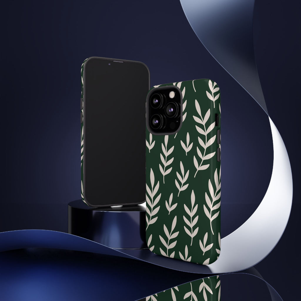 Leafy Phone Case, Tough Cases for Nature Lovers, Green Leaf Design, Eco-Friendly, Stylish Mobile Cover, Gift for Her